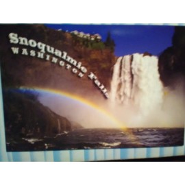 THE PACIFIC NORTHWEST BEAUTIFUL POST CARD AERIAL VIEW OVER SNOQUALMIE FALLS SNOQUALMIE WASHINGTON