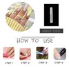 MISUD Press on Nails Long Square Fake Nails Glossy Glue