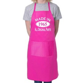Made In 1965 60th Birthday BBQ Cooking Funny Novelty Apron Pink