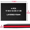 ONREVA Tool Box Foam 4Pack 17x12x1 inch, Foam Inserts for