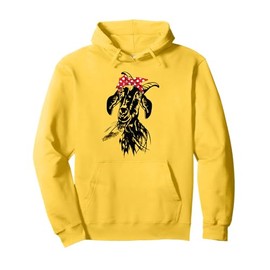 Women's Goats Bandana Farm Animal Lover Funny Goat Graphics Pullover Hoodie