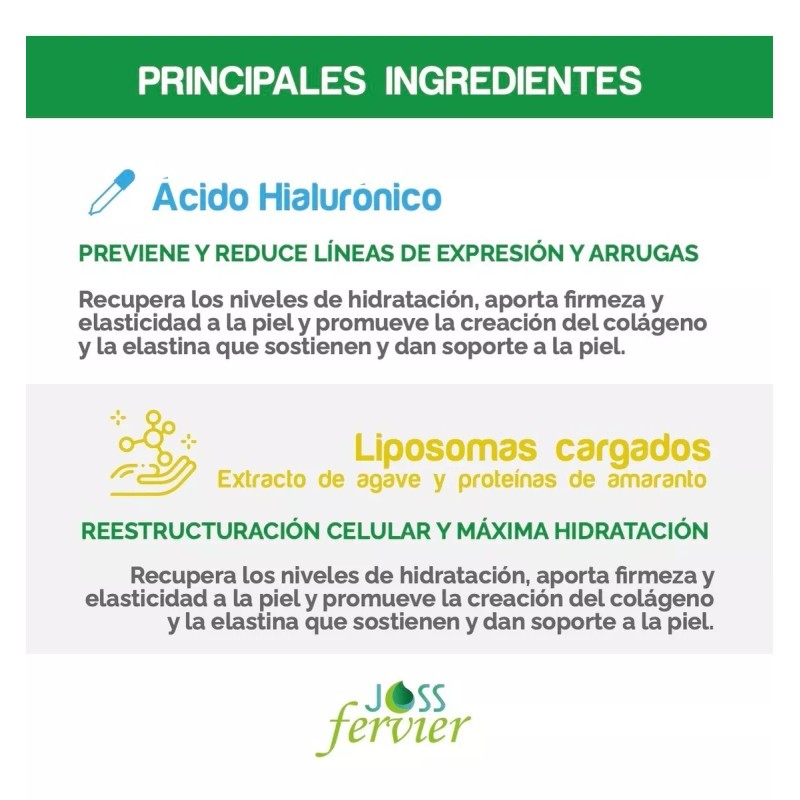 Joss Fervier Serum Acido Hialurónico Con Agave Y Proteina 2x1