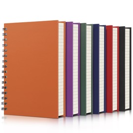 EUSOAR College Ruled Spiral Notebook, 6packs A5 5.5" x 8.3" 160Pages/ 80Sheets, Tear-off 100GSM Paper, Sturdy Thick Hardcover, Assorted Colors Journal for Composition Note Taking School Supplies