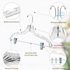 Quality Clear Plastic Skirt Hangers - 24 Pack Crystal Cut