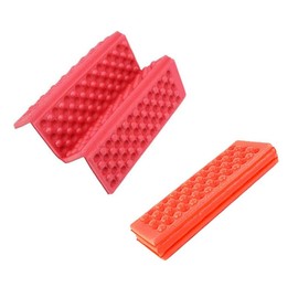 2Pc Foam Seat Pad Folding Hiking Sit Pad,Mini Waterproof Folding Mat Foam Sitting Pad,Camping Mat Folding Foam Sitting Pad Foldable Sit Pad for Outdoor (Red+Orange)