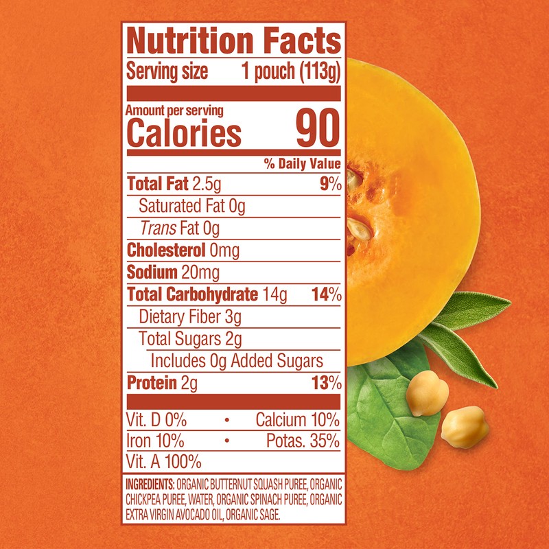 Happy Baby Organic Squash, Chickpeas & Spinach Baby Food, 4