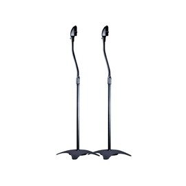 Monoprice Satellite Speaker Floor Stands - Black (Pair) Supports Up to 5 Lbs. Each, Height Adjustable (26.8 to 43.3 Inches)
