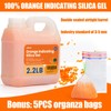 2.2LBS Silica Gel Desiccant Beads, Premium Color Indicating Reusable Desiccant