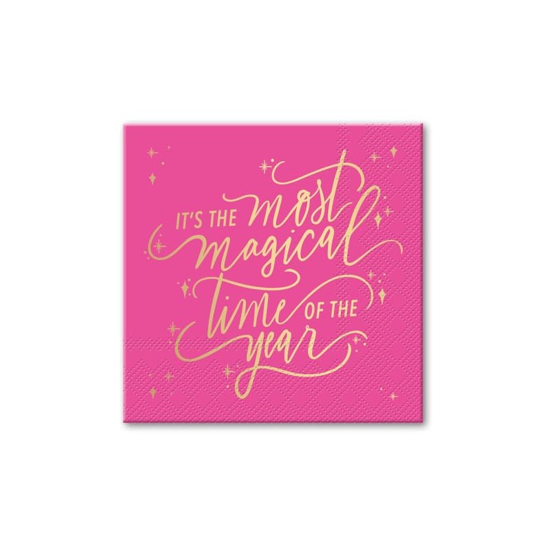 Lady Jayne Greetings Pink Beverage Napkin Set of 20 (60076)