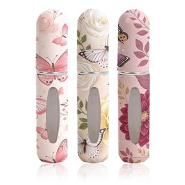 DOKRIN Parfümzerstäuber,3 süße Parfümflaschen aus Kunststoff, tragbare Reise-Sprühflaschen mit Direktbefüllung vom Boden aus