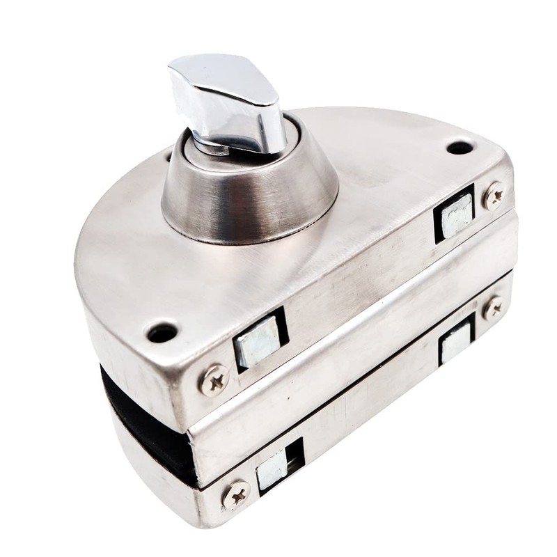 ZONADAH Upgraded Double Glass Door Lock Stainless Steel, Both Sides