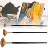 Painting Brush Nylon Hair Birch Handle Fan shape Gouache Watercolor
