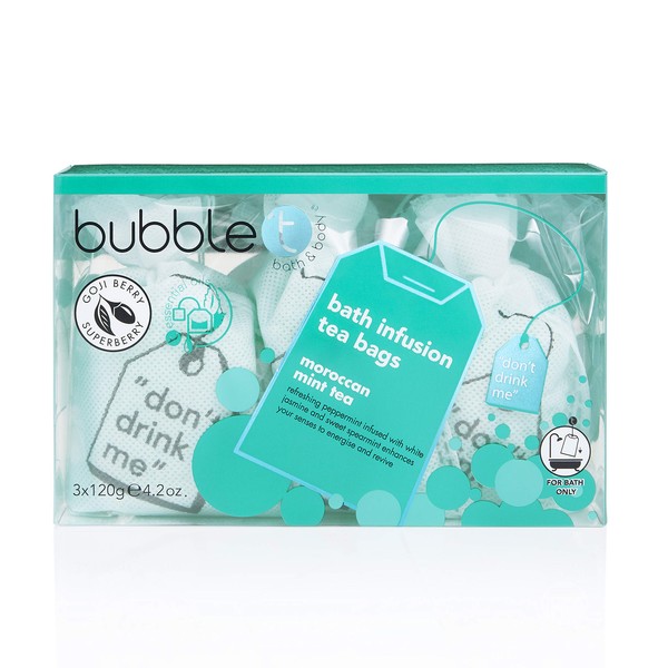 Bubble T Bath Infusion Tea Bags, Moroccan Mint, 5.82 Ounce