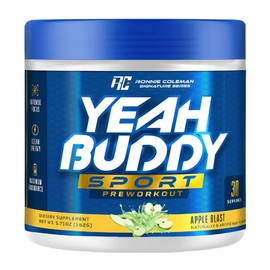 Ronnie Coleman Yes Buddy Sports Health Booster 30 Servings APPLE BLAST Endurance Booster Supplement Pre-Workout, 1 Piece, 30 Servings / 로니콜먼 예버디 스포츠 헬스부스터 30서빙 APPLE BLAST 지구력 부스터 보충제 프리워크아웃, 1개, 30회분