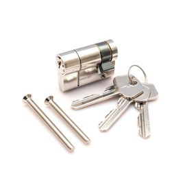 High Security - TSS Single (Half) Lock Euro Cylinders TS007 1 Star Locks, Kitemarked and Insurance Approved with 3 Keys (40mm/10mm (50mm Total Length)