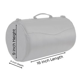 Milwaukee Leather SH631 Medium Black PVC Sissy Bar Duffle Motorcycle Bag - One Size