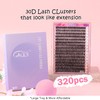 GAQQI Lash Clusters 320Pcs Individual Lashes 30D Mixed 9-16mm Eyelash