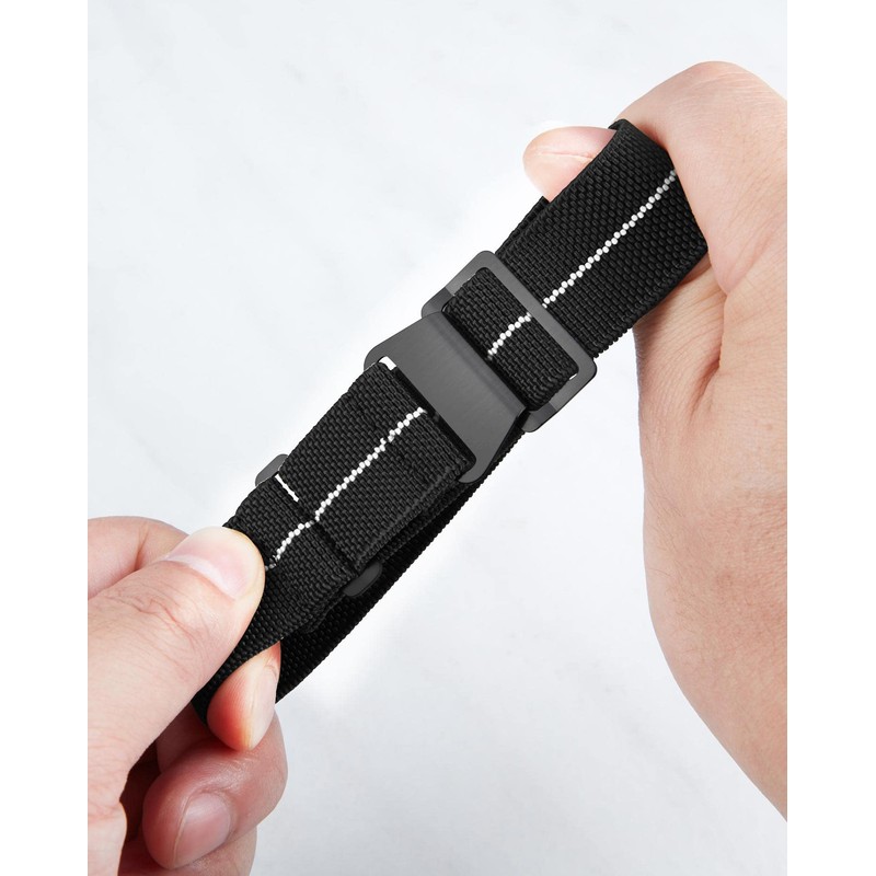 BINLUN Replacement Watch Band, Elastic Nylon Fabric, Waterproof, Military Strap,