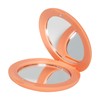 GOODY Compact Mirror - Coral, Double-Sided Easy-Grip Magnifying Mirror with