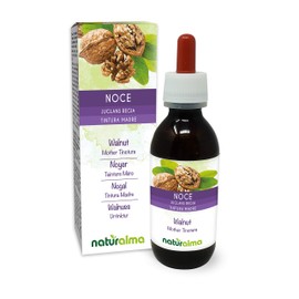 Naturalma Walnut (Juglans regia) fruit shells or pericarp (walnut shell) and leaves. Alcohol-free mother tincture. Naturalma - Liquid extract drops 120 ml - Dietary supplement - Vegan