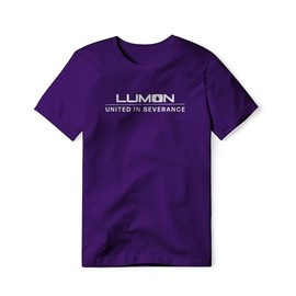 Lumon United in Severance (White) : Severance Show, Classic Cotton Tee (Purple) 3XL