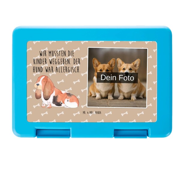 Mr. & Mrs. Panda Personalisierte Foto Brotdose Hund Basset Hound