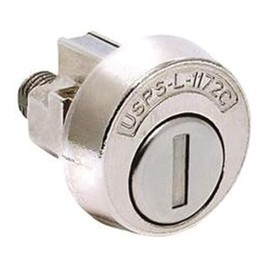 Compx National Mailbox Lock 4C Style Clockwise Brushed Nickel Key Lock