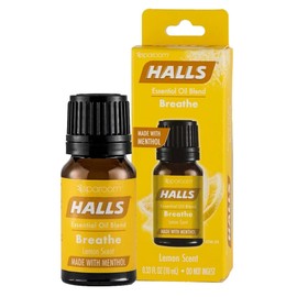 Halls Essential Oil Blend Breathe Lemon Scent with Menthol 0.33oz