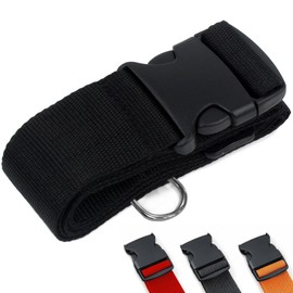 Car Seat Belt Strap to Suitcase, Car Seat Travel Strap with Heavy Duty Metal Buckle, Fixing Baby Car Seat to Luggage, Safe Travel Solution for Transport (Black)