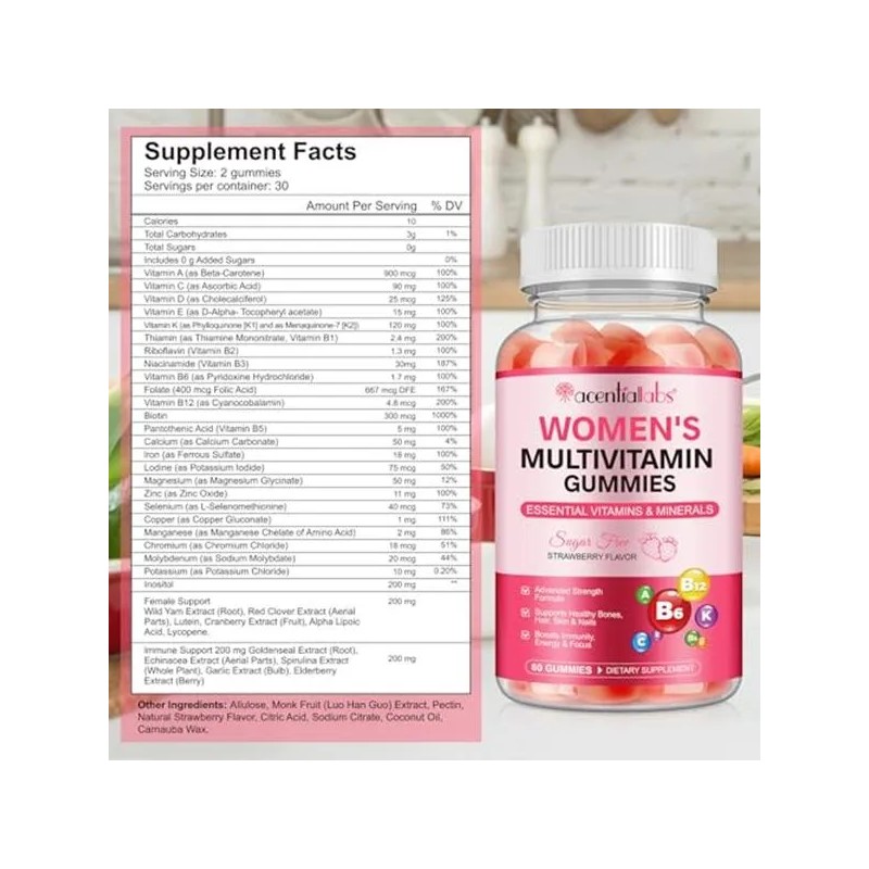 Nyloriaine Gomitas Multivitamínicas Para Mujeres 60 Piezas