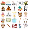 Pack of 50 Chef Stickers for Bumper, Motorcycle, Fridge, Laptop,
