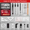 WOAZNSK Geometrico Juego de Compás,25 piezas Juego de Geometría Profesional,brújula