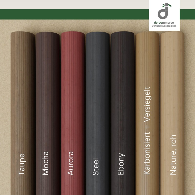 DE-COmmerce Flexbamboo finished parquet flooring with non-slip backing, colour: ebony