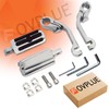 FOVPLUE 1.25" Highway Footpegs,Adjustable Long Angled Highway Pegs w/Mounts for