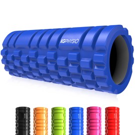 KG Physio Foam Roller - Massage Roller for Legs, Back and Arms, Lightweight Back Roller, Hollow Core Muscle Roller and Joint Roller to Release Tension, 13"x5" Exercise Roller in Blue