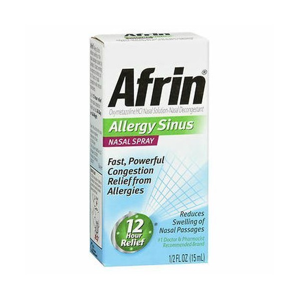Afrin Allergy Sinus Nasal Spray 0.5 Oz  by Afrin