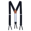 Trafalgar Men's Classic Herringbone Formal End Silk Braces (Suspenders), Black