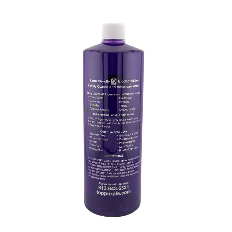 Top Purple Jewelry and More Cleaner 32 Ounce Refill &