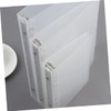 Operitacx Transparent Frosted PP Plastic B5 Round Ring Binder File