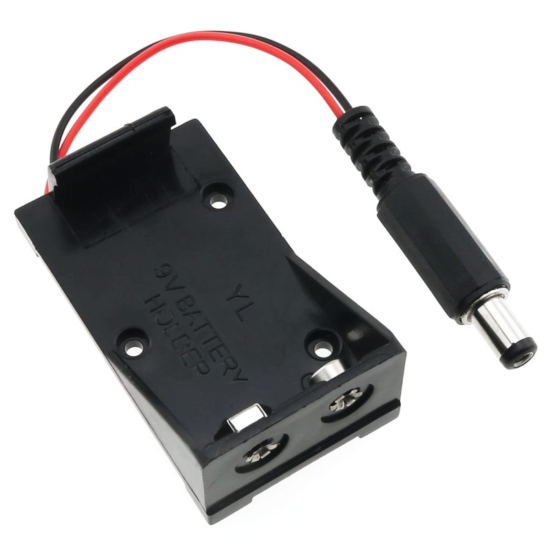 E-outstanding 9V Battery Holder 2PCS Black 6F22 9V Battery Storage