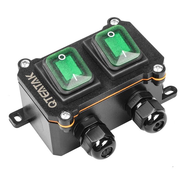 QTEATAK Inline Cord Switch DPST AC/DC 20A-125V, 16A-250V, 30A-24V, 35A-12V