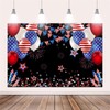 ZJRBJB 10x8ft Independence Day Photography Backdrop Bokeh Spots Fireworks US