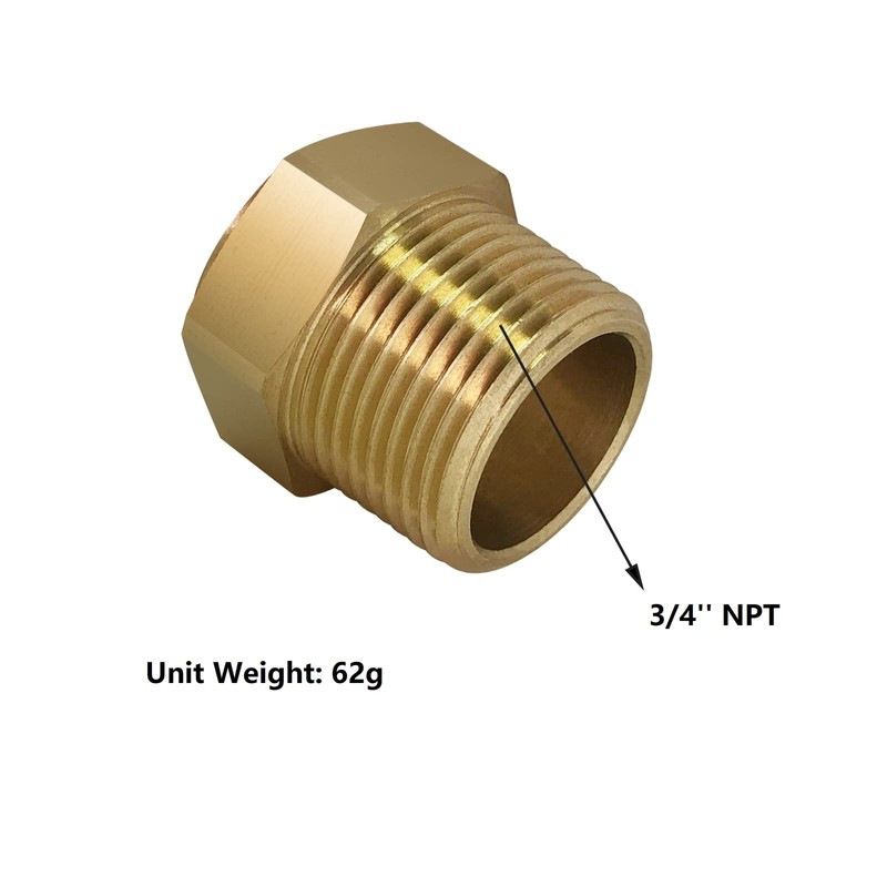 3/4 NPT Air compressor Oil Sight Glass, Male Hex Head