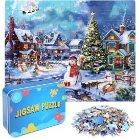 Brand: Sylans Christmas Jigsaw Puzzle for Kids Ages 4-8 Educational Marine Animals STEM Toys
