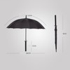 Sword Umbrella 16 Ribs Black Unique Rainproof Straight Long Stick
