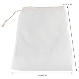 Bolsa de filtro de vino, Lavable reutilizable de grado alimenticio de malla, colador de cocina Home Brew Cerveza haciendo saco de extracción (45x62cm)