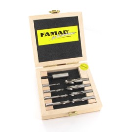 Short Brad Point Drill Set of 8 - Wood Case