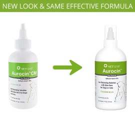 Vitality Systems / Sogeval Labs VetOne Aurocin CM With Aloe Vera Ear Cleansing Solution, Cucumber Melon, 4 Ounce