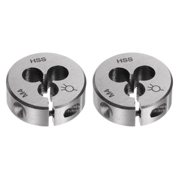 sourcing map 2pcs Round Threading Dies, Metric M4 x 0.7