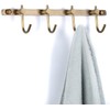 WINCASE Brass Towel Hook Rack, Brushed Brass Wall Hook Rack,
